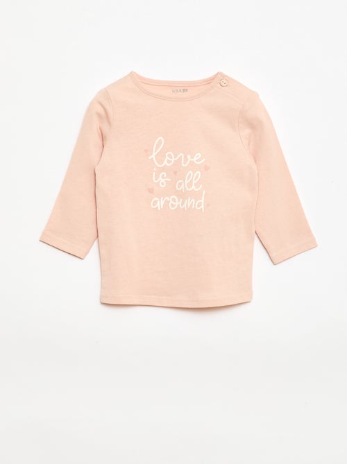 T-shirt à manches longues imprimé - Kiabi
