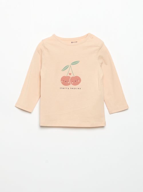 T-shirt à manches longues imprimé - Kiabi