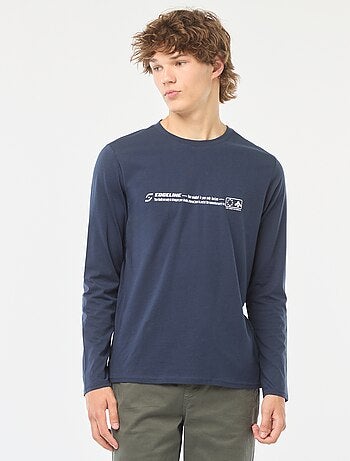 T-shirt à manches longues imprimées devant