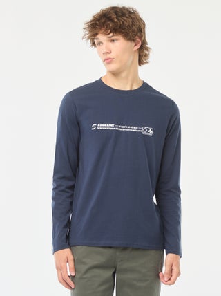 T-shirt à manches longues imprimées devant