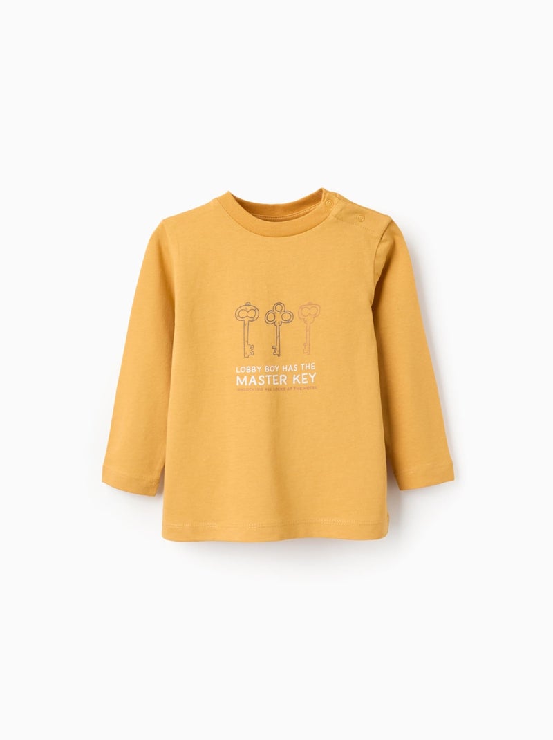 T-Shirt à Manches Longues Jaune - Kiabi