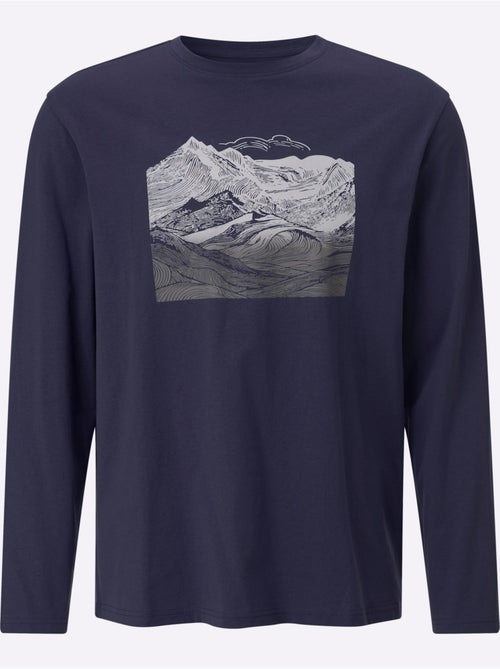 T-shirt à manches longues jersey fin - moda vilona - Kiabi