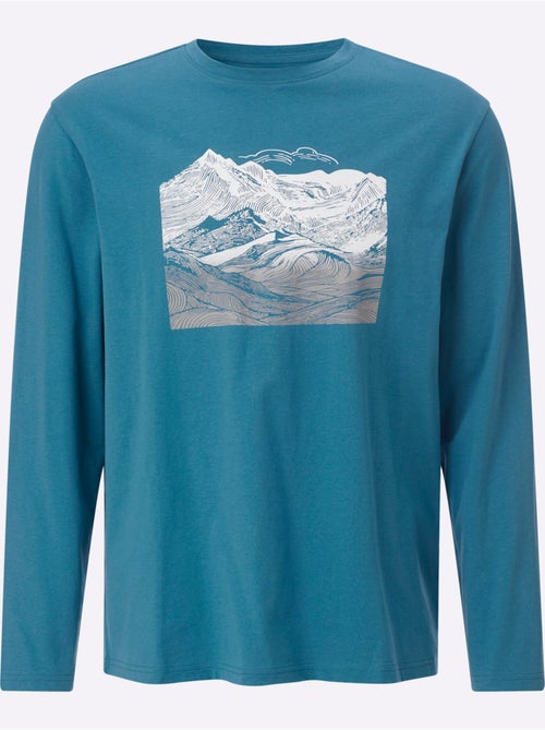 T-shirt à manches longues jersey fin - moda vilona - Kiabi