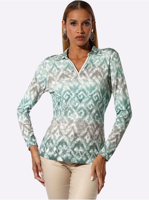 T-shirt à Manches Longues Jersey Fin - Taille Standard - Helline - Kiabi
