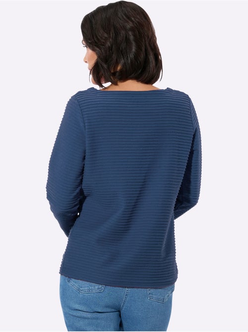 T-shirt à Manches Longues Jersey Jacquard - Taille Standard - Witt - Kiabi T-shirt à Manches Longues Jersey Jacquard - Taille Standard - Witt - Kiabi