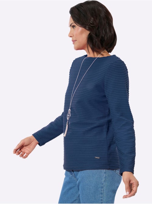 T-shirt à Manches Longues Jersey Jacquard - Taille Standard - Witt - Kiabi T-shirt à Manches Longues Jersey Jacquard - Taille Standard - Witt - Kiabi