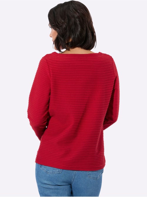 T-shirt à Manches Longues Jersey Jacquard - Taille Standard - Witt - Kiabi T-shirt à Manches Longues Jersey Jacquard - Taille Standard - Witt - Kiabi