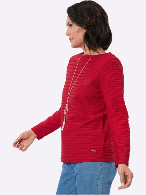 T-shirt à Manches Longues Jersey Jacquard - Taille Standard - Witt - Kiabi T-shirt à Manches Longues Jersey Jacquard - Taille Standard - Witt - Kiabi