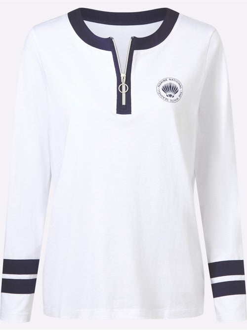T-shirt à Manches Longues Jolis Contrastes - Taille Standard - Moda Vilona - Kiabi