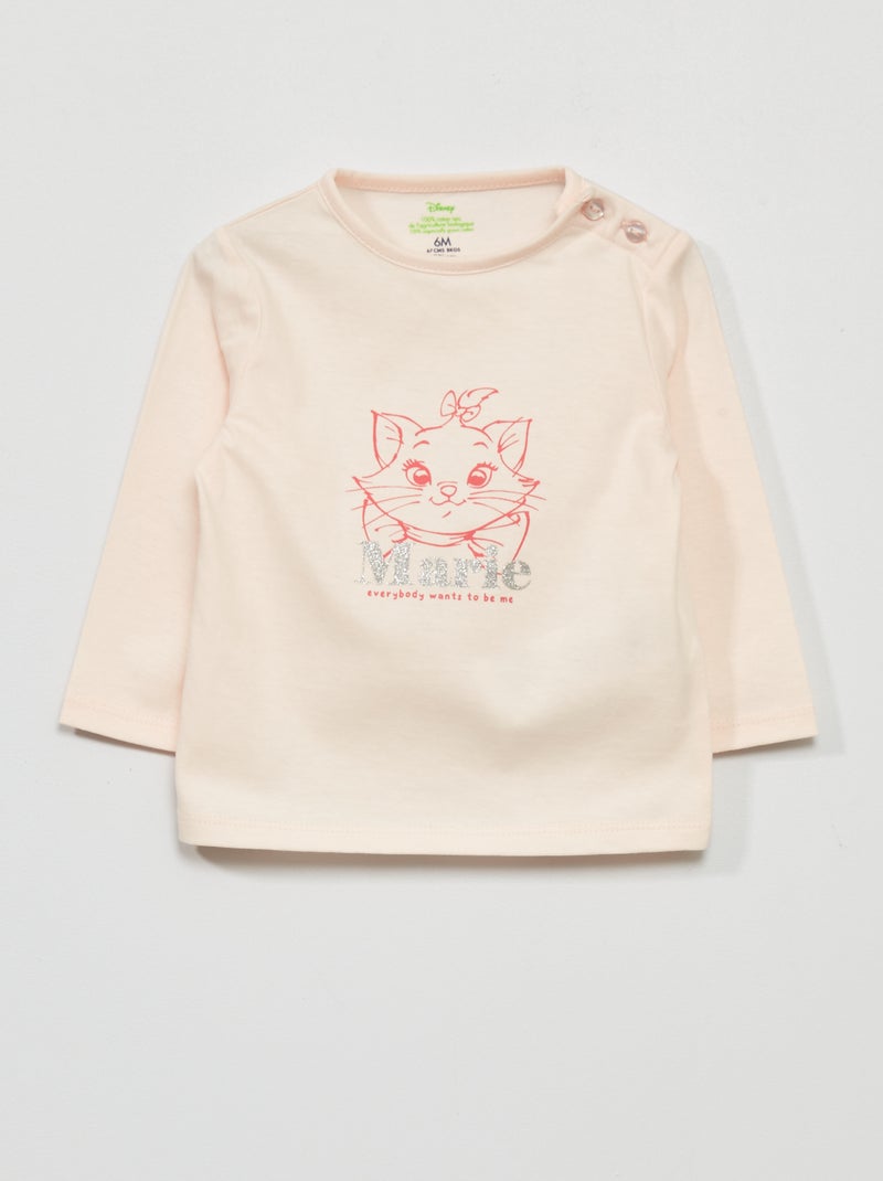 T-shirt à manches longues 'Marie' Rose - Kiabi