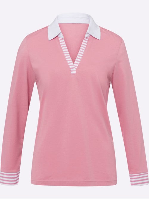 T-shirt à Manches Longues Mélange De Coloris Unis Et Rayés - Taille Standard - Moda Vilona - Kiabi T-shirt à Manches Longues Mélange De Coloris Unis Et Rayés - Taille Standard - Moda Vilona - Kiabi