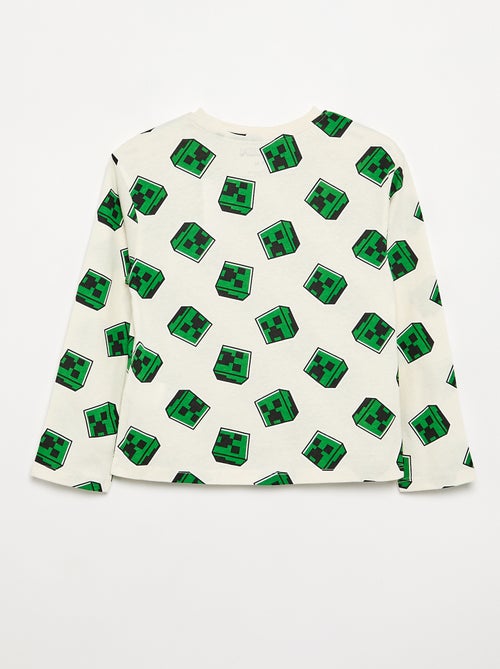 T-shirt à manches longues 'Minecraft' - Kiabi