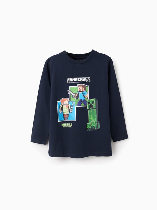 T-Shirt à Manches Longues Minecraft - Kiabi