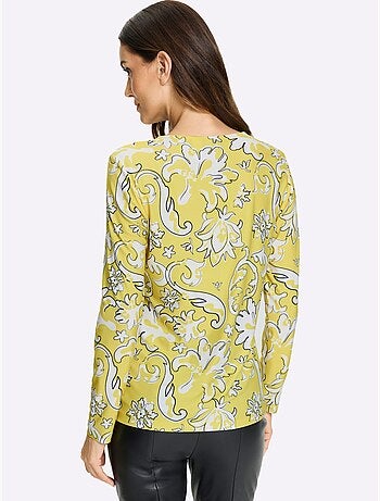T-shirt à Manches Longues Motif Coloré - Taille Standard - Helline