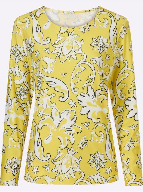 T-shirt à Manches Longues Motif Coloré - Taille Standard - helline - Kiabi