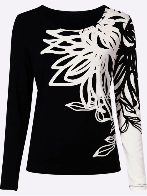 T-shirt à Manches Longues Motif Imprimé - Taille Standard - Helline - Kiabi T-shirt à Manches Longues Motif Imprimé - Taille Standard - Helline - Kiabi