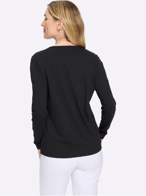 T-shirt à Manches Longues Motif Imprimé - Taille Standard - Moda Vilona - Kiabi T-shirt à Manches Longues Motif Imprimé - Taille Standard - Moda Vilona - Kiabi