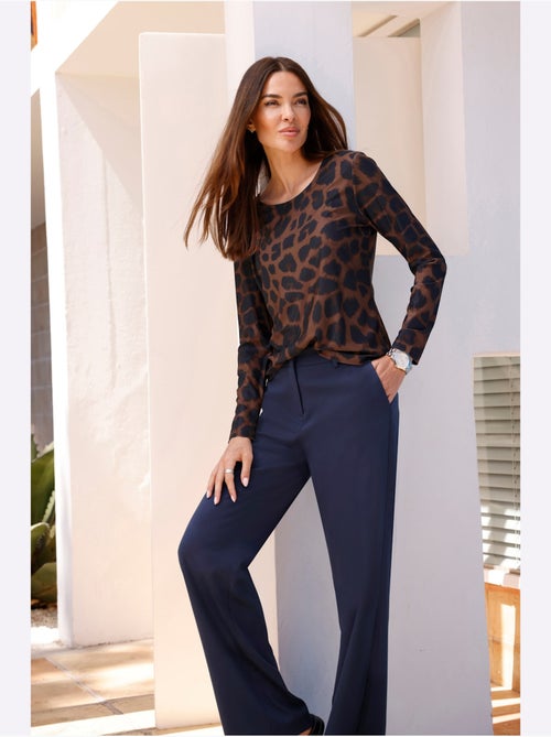T-shirt à manches longues motif léopard tendance - taille standard - helline - Kiabi T-shirt à manches longues motif léopard tendance - taille standard - helline - Kiabi
