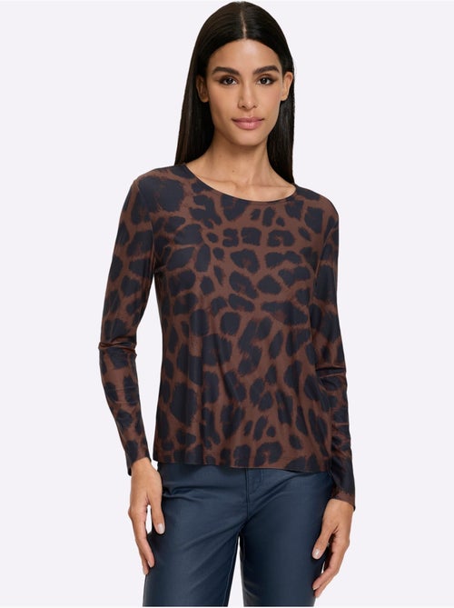 T-shirt à manches longues motif léopard tendance - taille standard - helline - Kiabi T-shirt à manches longues motif léopard tendance - taille standard - helline - Kiabi