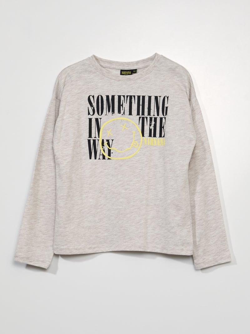 T-shirt à manches longues 'Nirvana' Beige - Kiabi