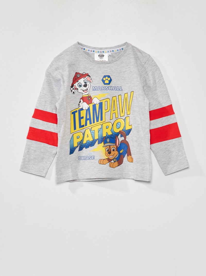 T-shirt à manches longues 'Pat'Patrouille' Gris - Kiabi