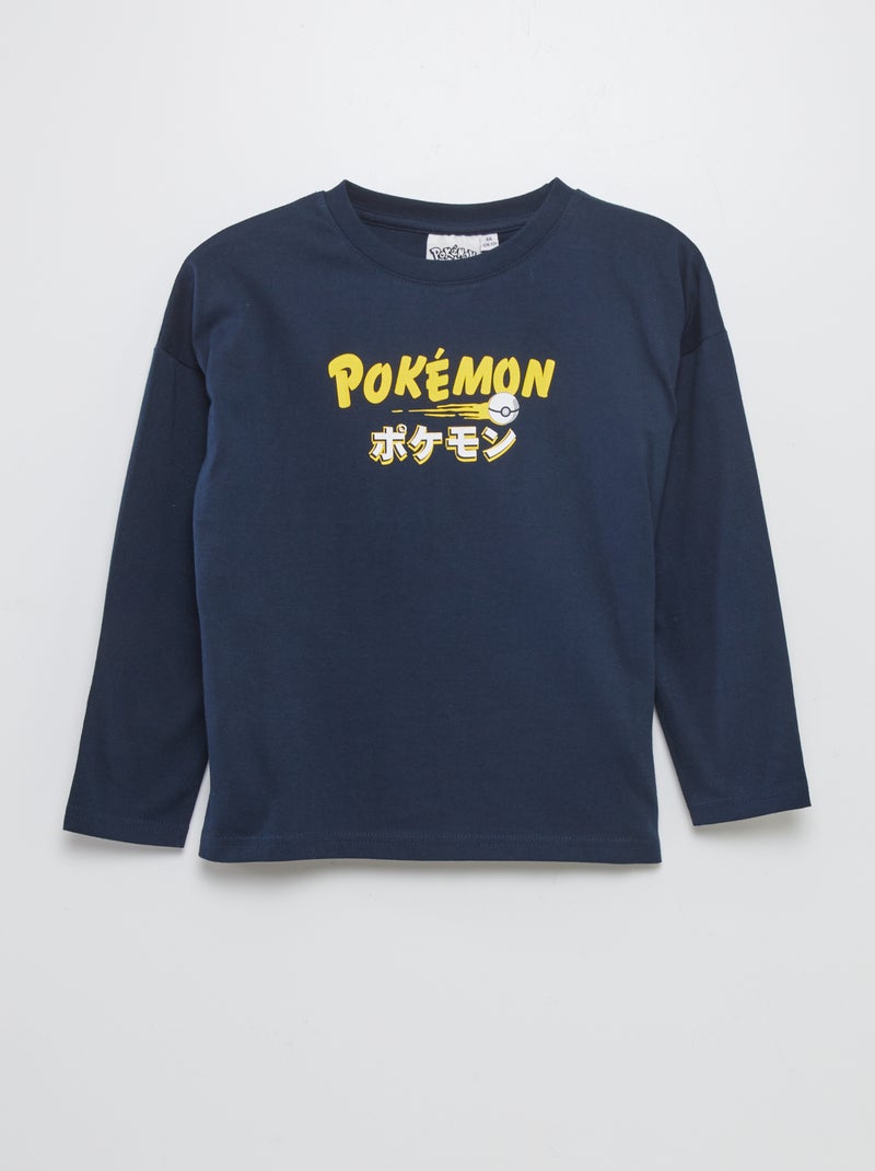 T-shirt à manches longues 'Pokémon' Bleu - Kiabi