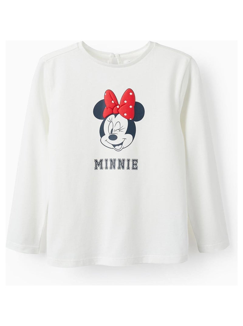 T-shirt à Manches Longues pour Fille 'Minnie'   MINNIE Blanc - Kiabi