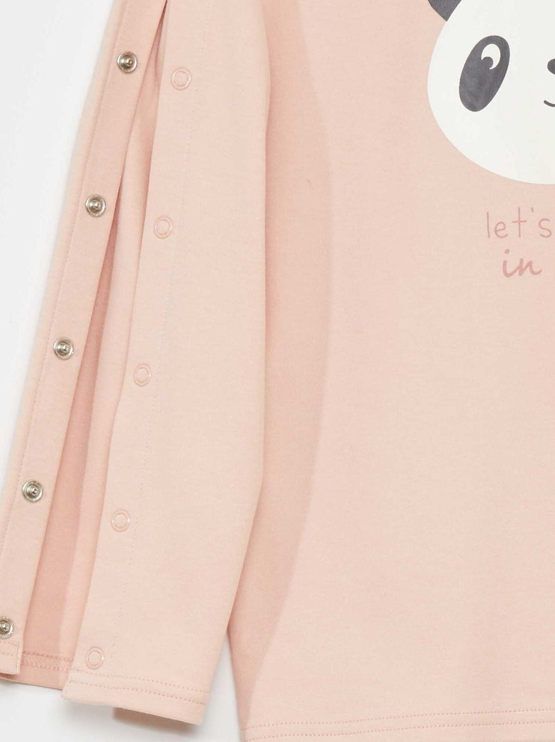 T-shirt à manches longues pressionnées - So Easy Rose - Kiabi