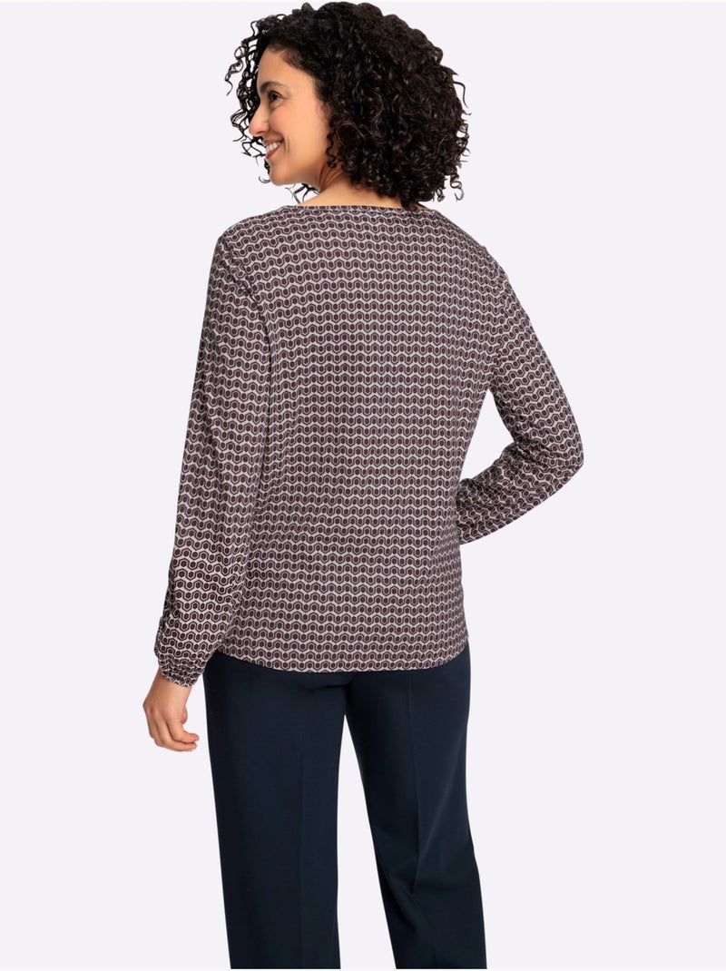 T-shirt à manches longues produit certifié ocs - taille standard - witt Noir Bordeaux Gris - Kiabi