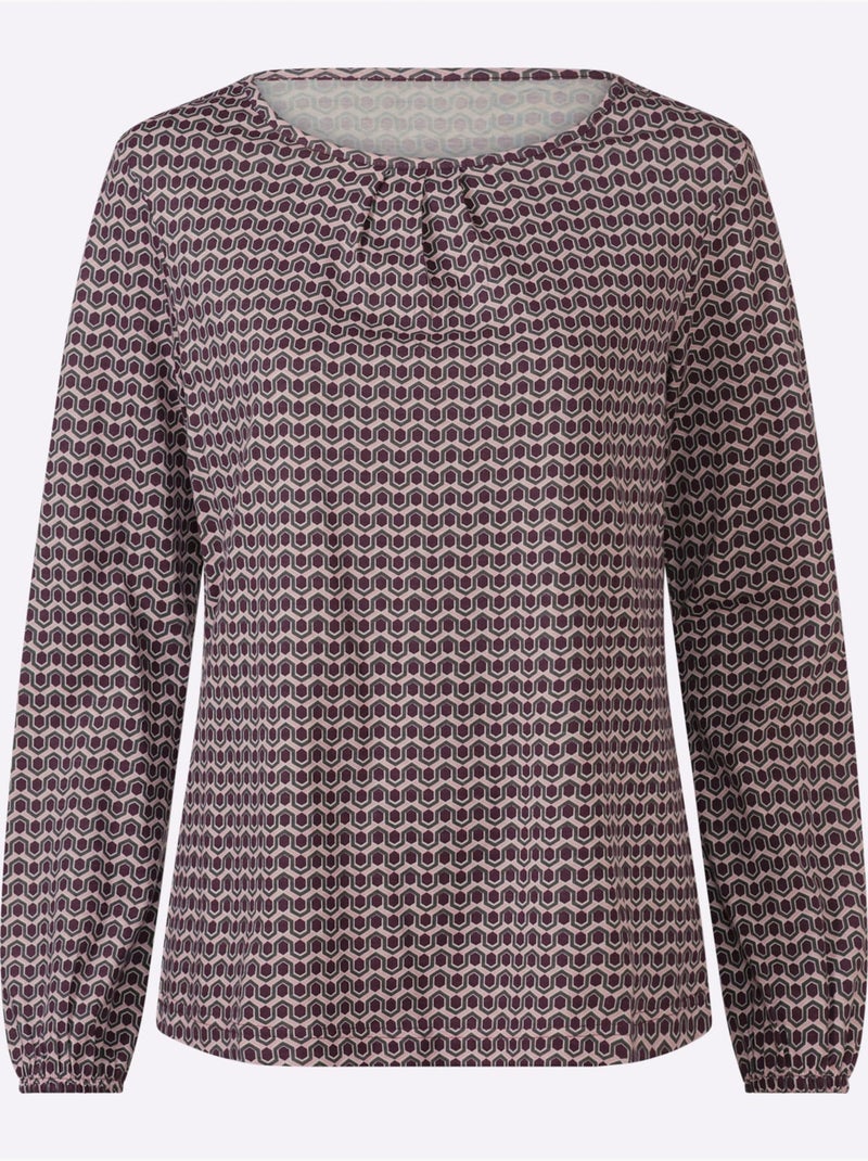 T-shirt à manches longues produit certifié ocs - taille standard - witt Noir Bordeaux Gris - Kiabi