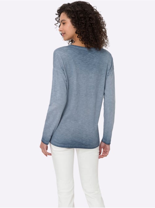 T-shirt à Manches Longues Pur Coton - Taille Standard - Helline - Kiabi T-shirt à Manches Longues Pur Coton - Taille Standard - Helline - Kiabi