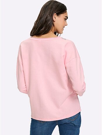 T-shirt à Manches Longues Pur Coton - Taille Standard - Helline