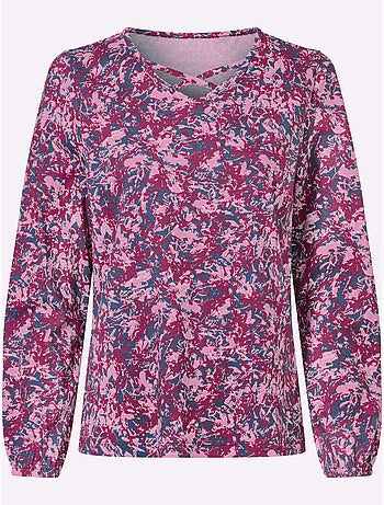 T-shirt à Manches Longues Pur Coton - Taille Standard - Moda Vilona