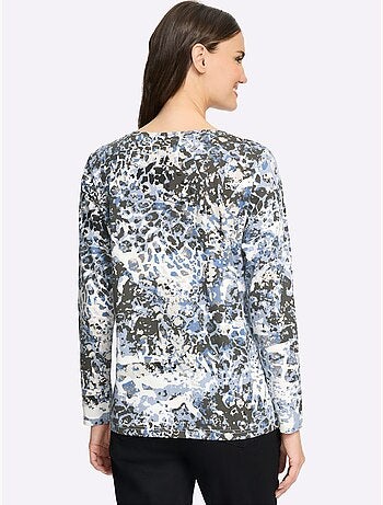 T-shirt à Manches Longues Pur Coton - Taille Standard - Moda Vilona