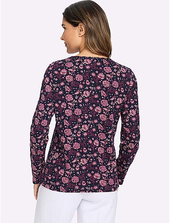 T-shirt à Manches Longues Pur Coton - Taille Standard - Moda Vilona