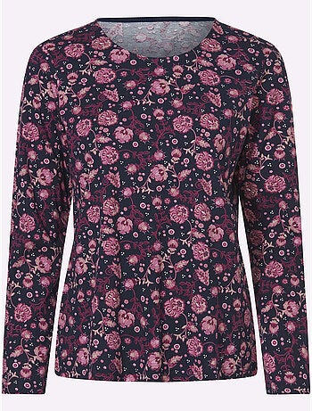 T-shirt à Manches Longues Pur Coton - Taille Standard - Moda Vilona