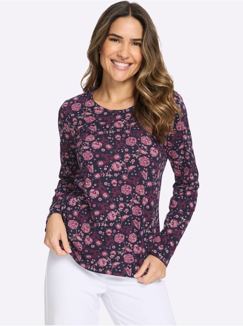 T-shirt à Manches Longues Pur Coton - Taille Standard - Moda Vilona - Kiabi T-shirt à Manches Longues Pur Coton - Taille Standard - Moda Vilona - Kiabi