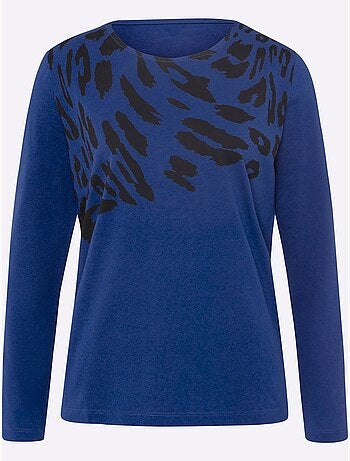 T-shirt à Manches Longues Pur Coton - Taille Standard - Moda Vilona