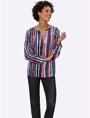 T-shirt à Manches Longues Pur Coton - Taille Standard - Moda Vilona