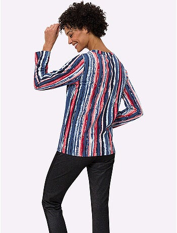 T-shirt à Manches Longues Pur Coton - Taille Standard - Moda Vilona