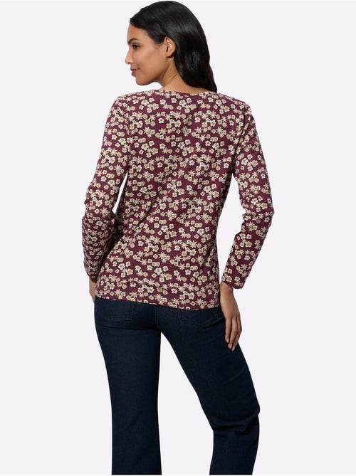 T-shirt à Manches Longues Pur Coton - Taille Standard - Moda Vilona - Kiabi T-shirt à Manches Longues Pur Coton - Taille Standard - Moda Vilona - Kiabi