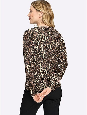 T-shirt à Manches Longues Pur Coton - Taille Standard - Moda Vilona
