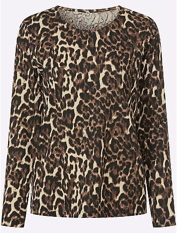 T-shirt à Manches Longues Pur Coton - Taille Standard - Moda Vilona