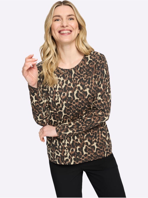 T-shirt à Manches Longues Pur Coton - Taille Standard - Moda Vilona - Kiabi T-shirt à Manches Longues Pur Coton - Taille Standard - Moda Vilona - Kiabi