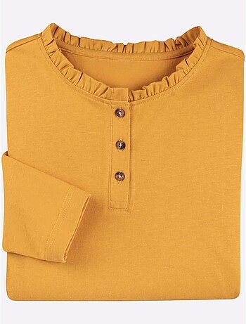 T-shirt à manches longues pur coton - taille standard - moda vilona
