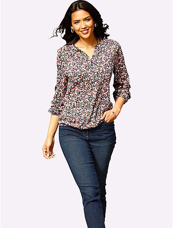 T-shirt à Manches Longues Pur Coton - Taille Standard - Moda Vilona