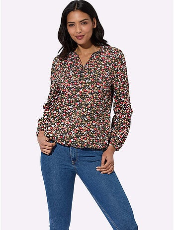 T-shirt à Manches Longues Pur Coton - Taille Standard - Moda Vilona