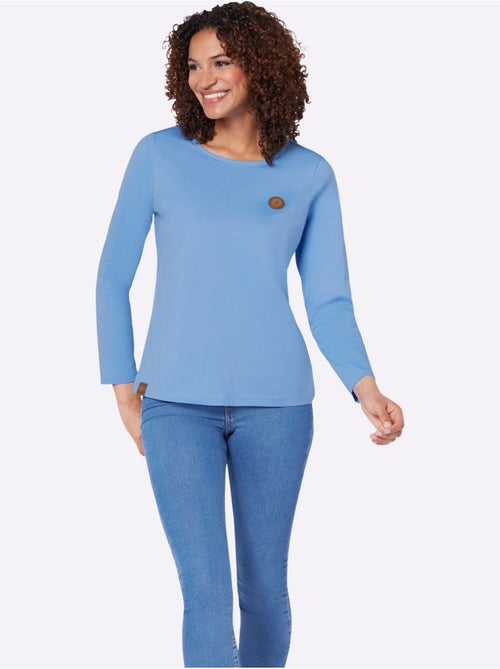 T-shirt à manches longues pur coton - taille standard - witt - Kiabi