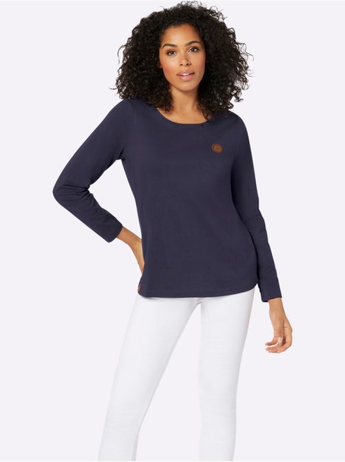 T-shirt à manches longues pur coton - taille standard - witt - Kiabi T-shirt à manches longues pur coton - taille standard - witt - Kiabi