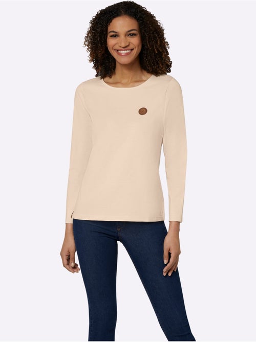 T-shirt à manches longues pur coton - taille standard - witt - Kiabi